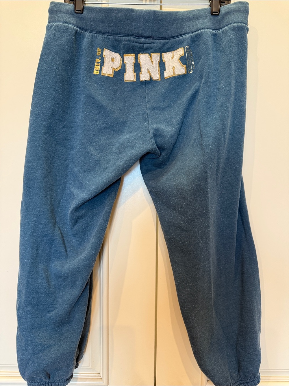 PINK Victoria's Secret Blue Girls Sweatpants with White Logo
